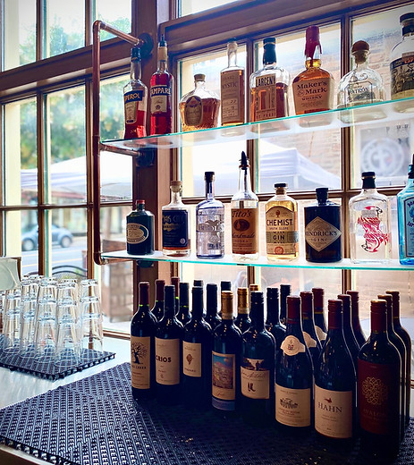 Bar looking onto patio